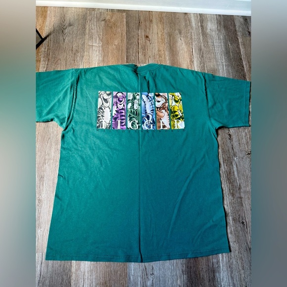 VTG Disney Tigger Graphic T-shirt Green Multi Color Comfy Size L XL UNISEX - Picture 1 of 6